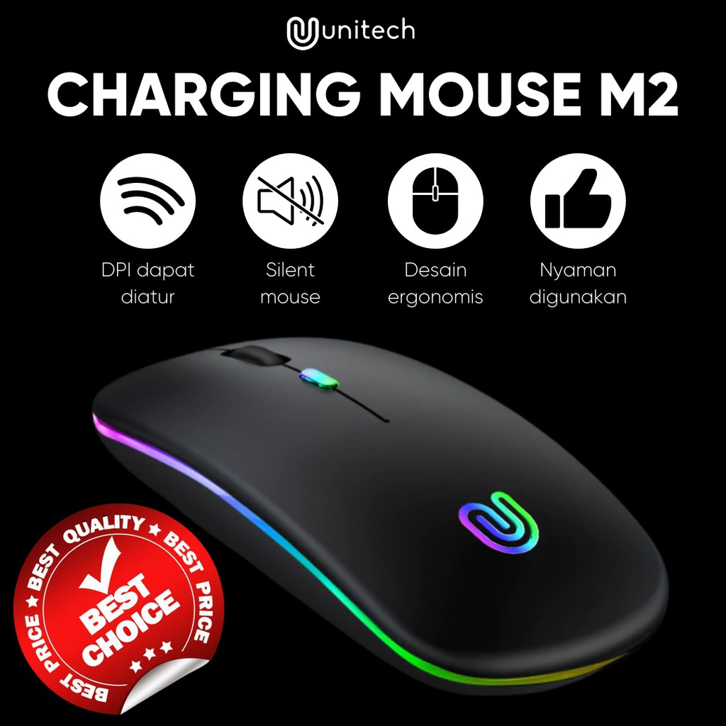 Chuột Không Dây Unitech M2 V2 2.4ghz 1600 Dpi | BigBuy360 - bigbuy360.vn