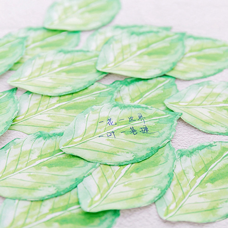 Giấy dán Lưu ý in hình chiếc lá xinh xắn