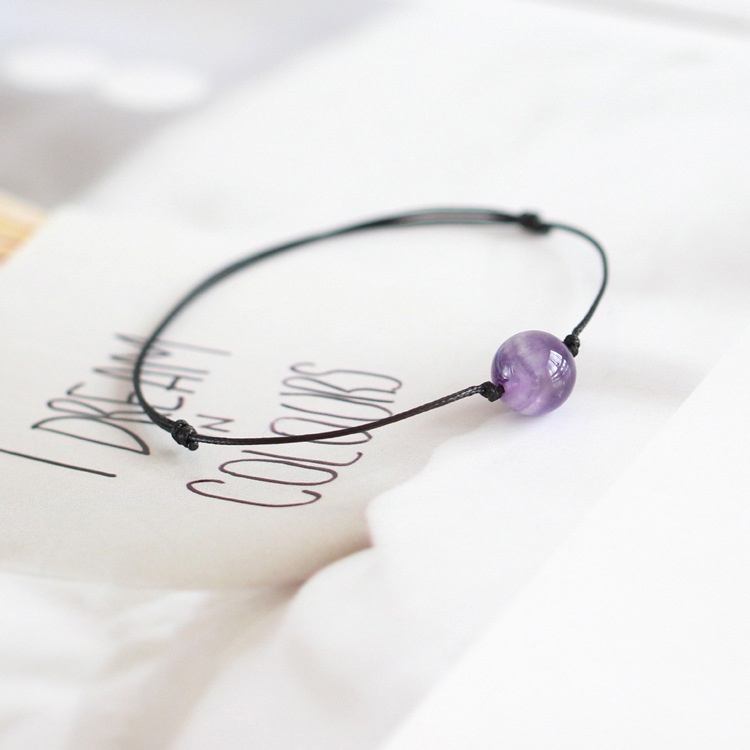 Vòng tay 1 hạt đá nhiều màu sắc giá rẻ