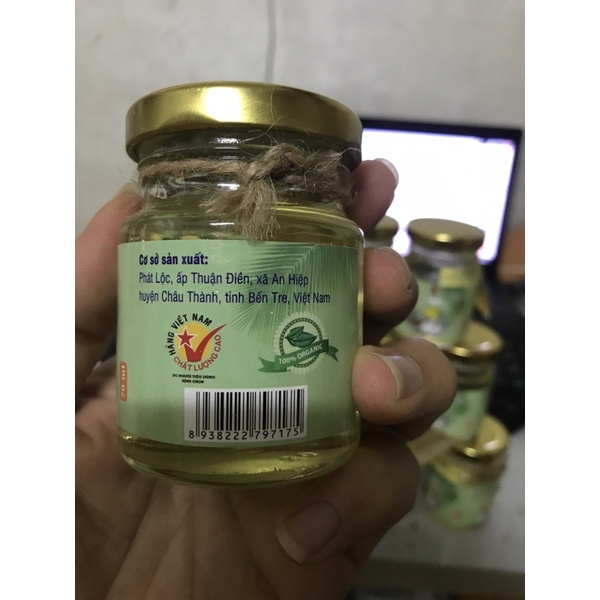 Tinh dầu dừa Bến Tre nguyên chất dạng hũ 70ml