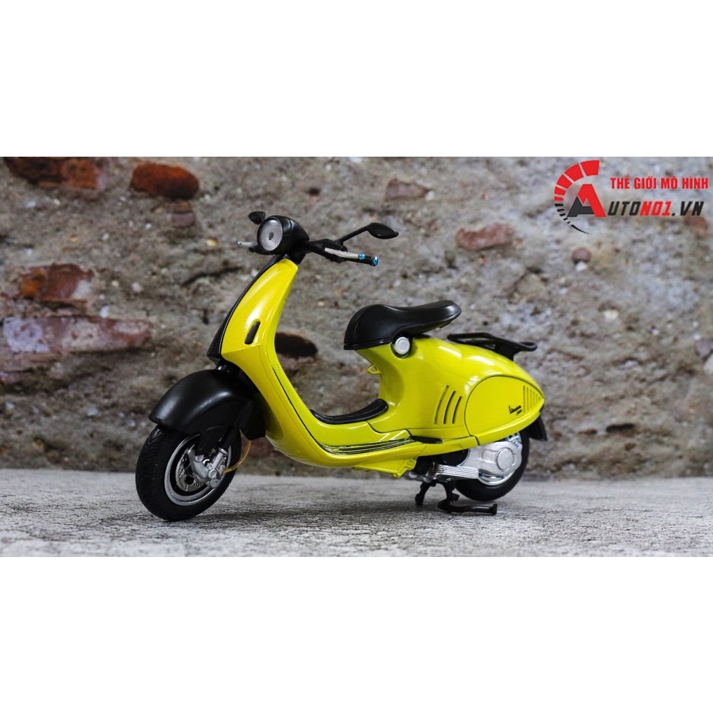 MÔ HÌNH XE ĐỘ VESPA 946 BLACK YELLOW 1:12 AUTONO1 D182