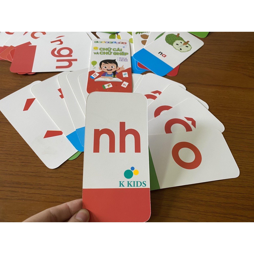 Bộ thẻ Flashcard dạy bé Chữ cái và Ghép chữ cho bé từ 4-6 tuổi