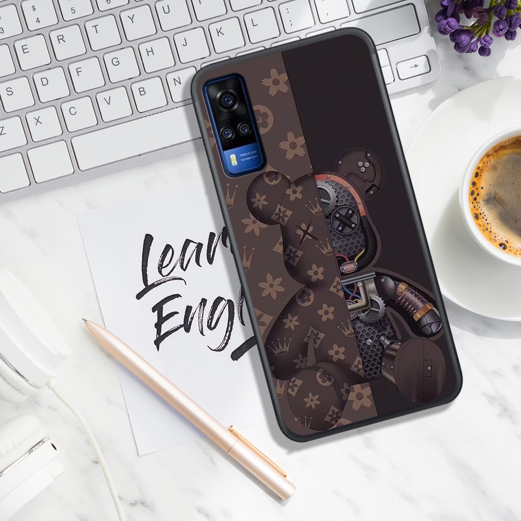 ỐP LƯNG VIVO Y12S - Y20 - Y20S - Y51 2020 - Y53S 4G - Y53S 5G - Y72 , IN HÌNH GẤU BEAR ROBOT BAO NGẦU, SIÊU ĐẸP.