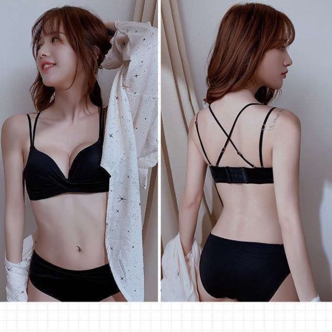 Áo Ngực Nữ Và Quần - Áo Lót Nữ không gọng nâng ngực quyến rũ nhún nơ thông hơi tôn vòng 1 gợi cảm mã AL11