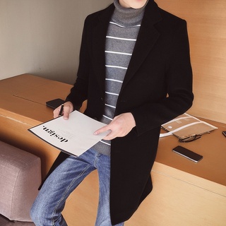[KHOAD2] Áo Khoác Măng Tô Nam, Dạ - Mangto Dáng Dài Trơn Đơn Giản & Lịch Lãm - Fashion Hàn Quốc New