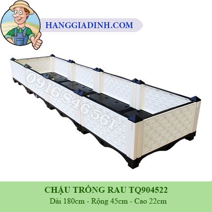 Chậu trồng rau ghép thông minh đài loan cao cấp dài 1.8m