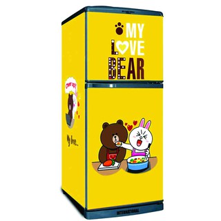 Giấy dán tủ lạnh (Gấu brown và thỏ trắng Cony)
