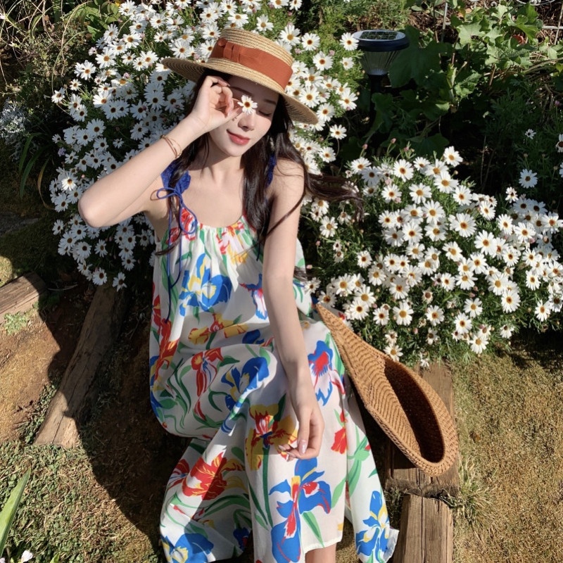 Đầm Maxi Dáng Rộng Trễ Vai In Họa Tiết Thời Trang Mùa Hè Quyến Rũ Cho Nữ