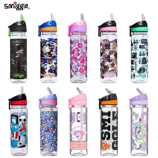 Bình nước smiggle 650ml có ống hút cho bé