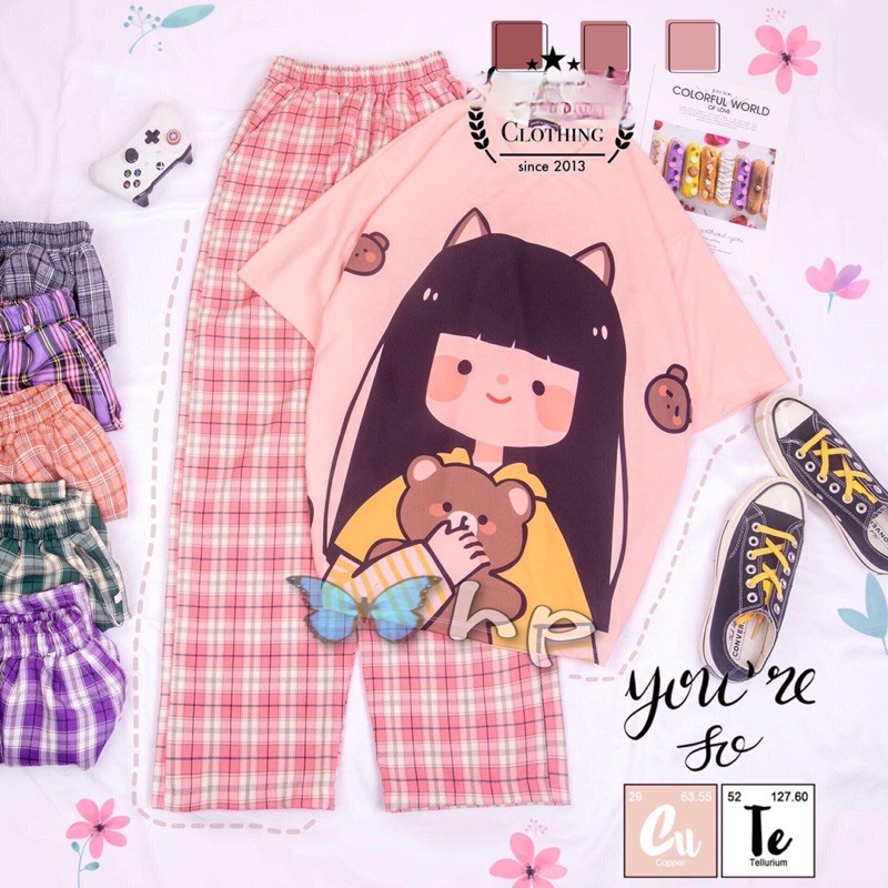 Sét bé gái tai mèo tici + quần TH6