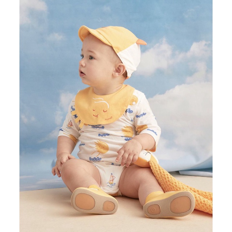 Body cotton tay lỡ bé trai bé gái mặt trời mây thuyền