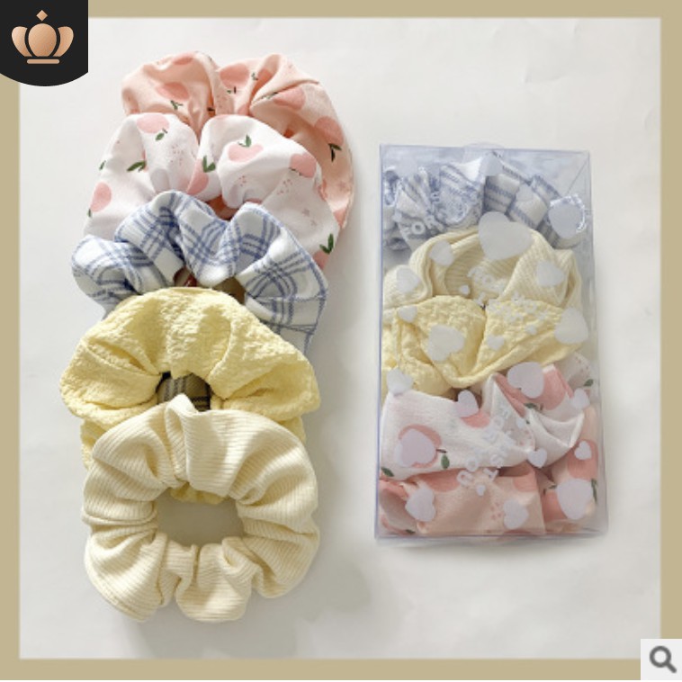 HOT SALE Dây buộc tóc, cột tóc scrunchies hoa quả dễ thương Orin K1273 mẫu ngẫu nhiên