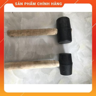[Ảnh thật tự chụp]Búa cao su đen cán gỗ 2 cỡ