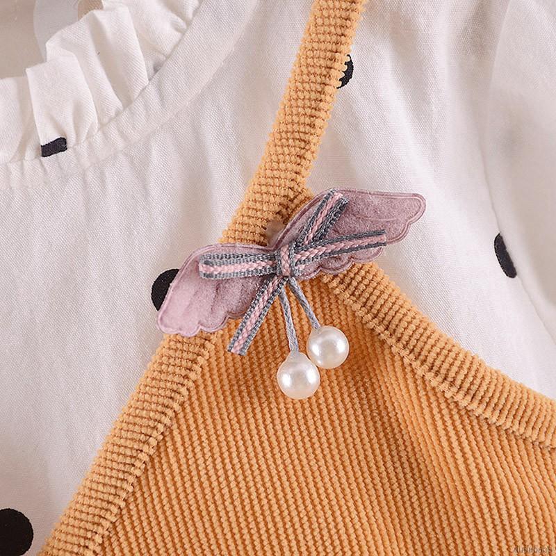Đầm dài tay chấm bi thời trang xuân thu cho bé gái 0~4 tuổi