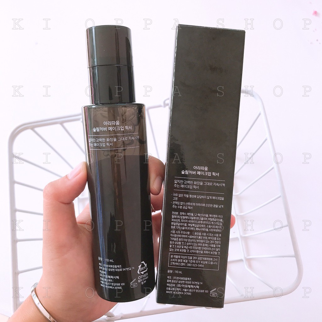 Xịt khoáng khóa makeup ARITAUM Slim Cover Make Up Fixer - 110ml