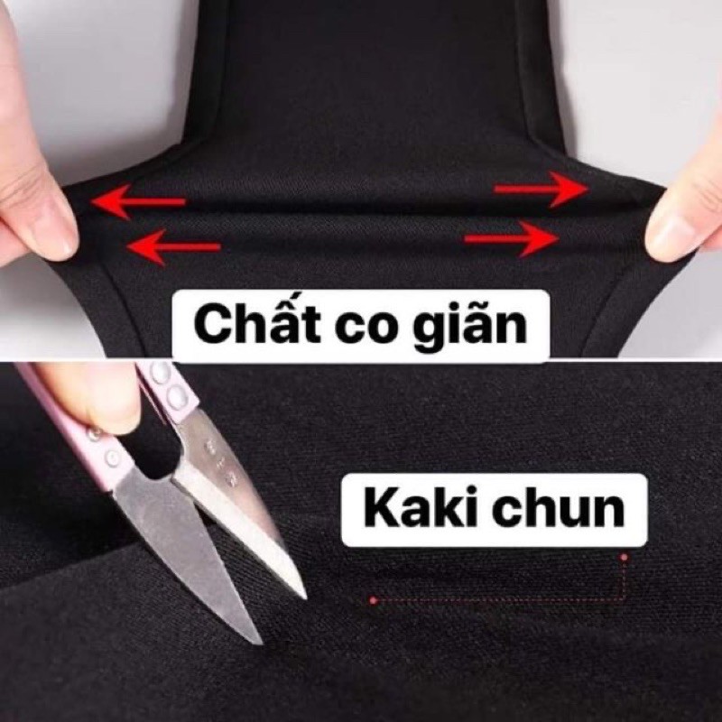 quần kaki chun ống voan