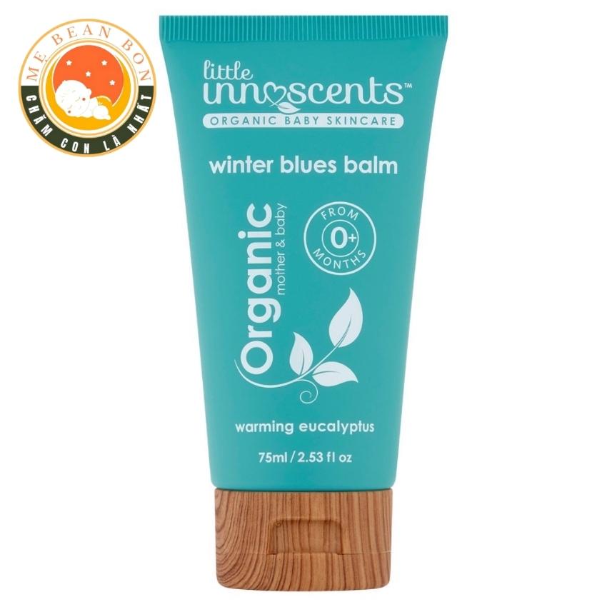 Dầu ấm ngực Little Unn Scents Organic 75ml của úc cho bé từ sơ sinh giúp tránh cảm tăng sức đề kháng - mẹ bean bon