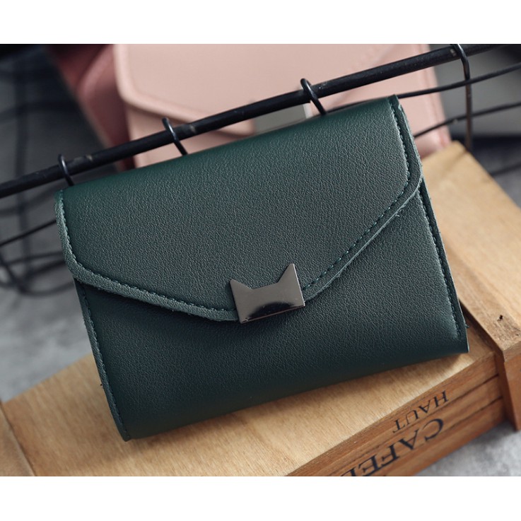 Ví cầm tay nữ- Ví ngắn nữ khoá mèo đáng yêu | BigBuy360 - bigbuy360.vn