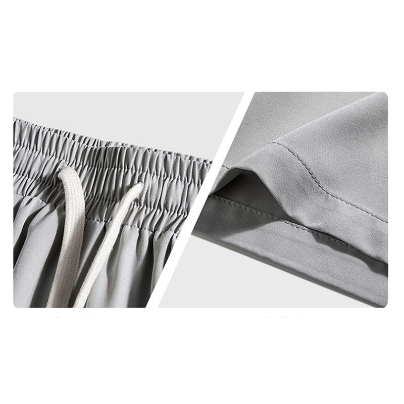 Quần short 3 tấc dáng rộng vải lụa lạnh kiểu Hàn Quốc cá tính cho nam