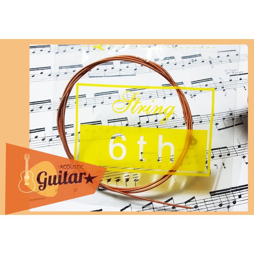 Bán sỉ lẻ toàn quốc Dây guitar lẻ số 6 dành cho đàn Guitar Acousitc, Hàng nhập khẩu cao cấp