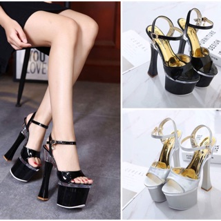 Giày cao gót đen cao 15cm size 34-40