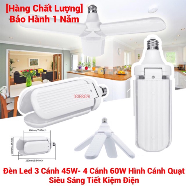 Đèn Led Siêu Sáng Hình Cánh Quạt 45W,60W-Bảo Hành 1 Năm