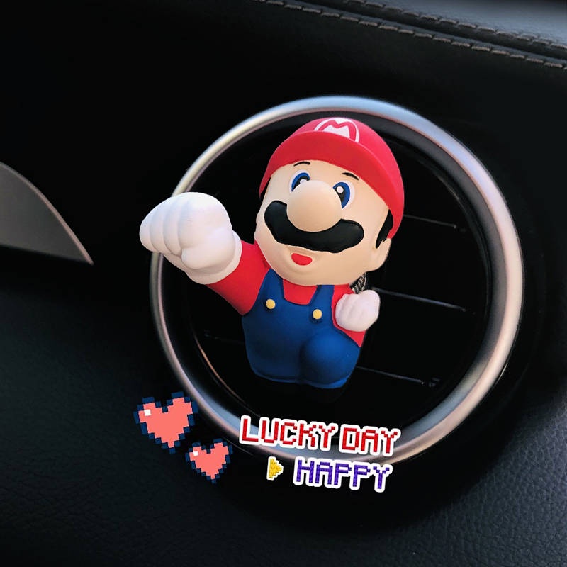 Car Aromatherapy Cute Mario Fragrant Stone Car Air Conditioning Air Outlet Car Perfume Decoration All Products Female car accessories aV2G