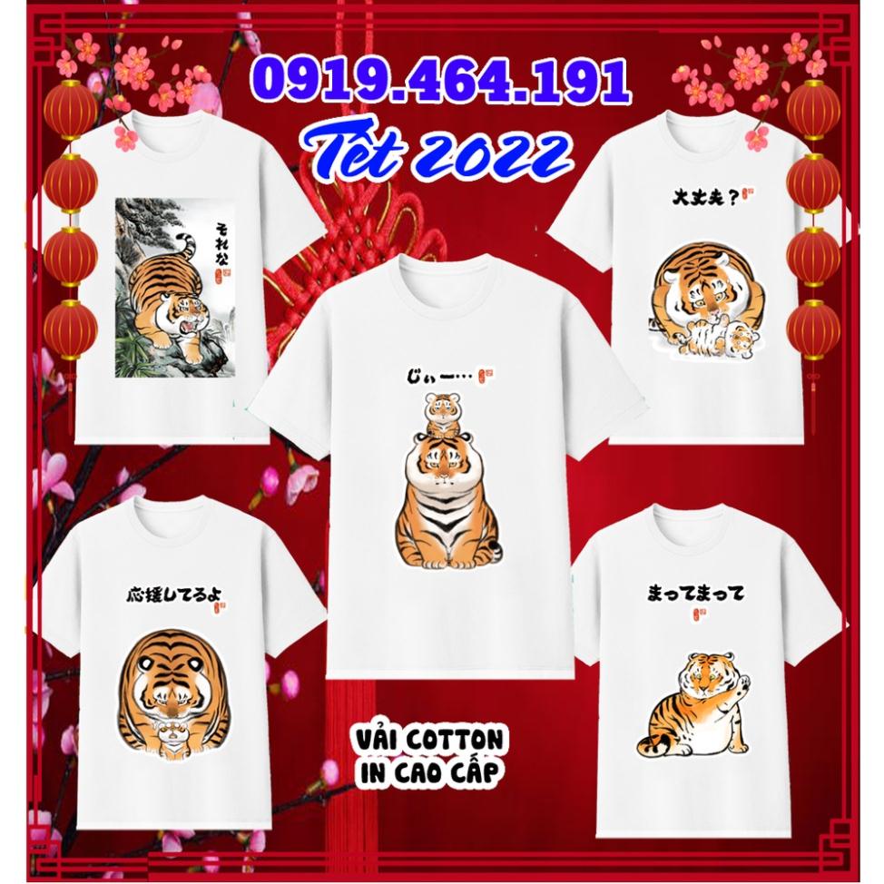 Áo thun tết nhâm dần 2022, áo thun tiểu hổ, vải cotton mát mịn, in cao cấp, nhiều mẫu (có size trẻ em)