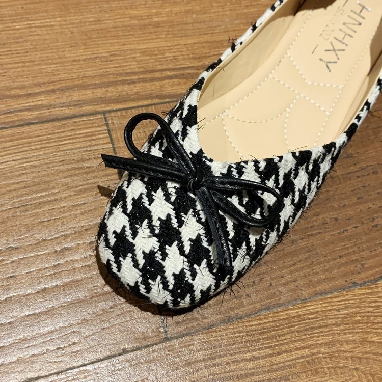 Giày Búp Bê Họa Tiết Ca Rô Xinh Xắn Dành Cho Nữ | BigBuy360 - bigbuy360.vn