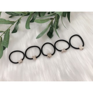 set 6 thun cột tóc trơn dễ xài, chất mịn và dai, độ co giãn tốt.