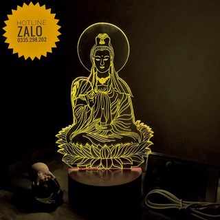 Đèn ngủ 3D quan âm- Đèn 16 màu - có điều khiển
