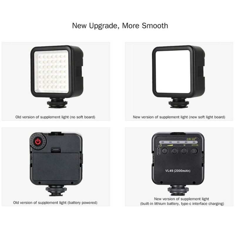 Đèn LED Ulanzi VL49 Chụp Ảnh Kèm Pin Lithium Chuyên Dụng Cho Chụp Ảnh | BigBuy360 - bigbuy360.vn