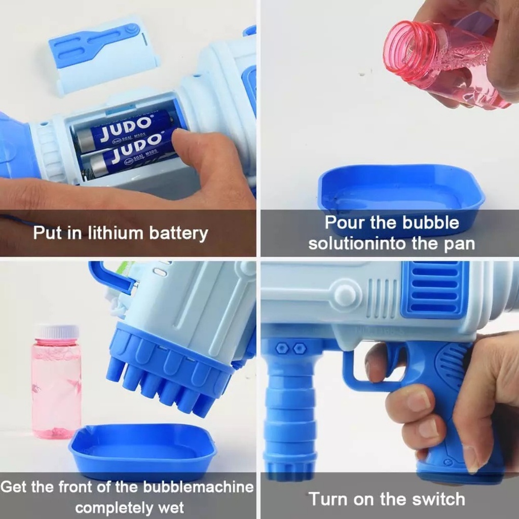 Đồ chơi bắn bong bóng xà phòng 32 nòng, đồ chơi trẻ em siêu HOT