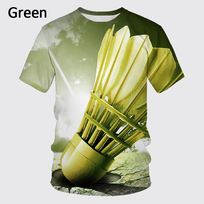 Áo Thun Cổ Tròn In Họa Tiết Cầu Lông 3d Vui Nhộn Thời Trang Mùa Hè Cho Nam xs-3xl