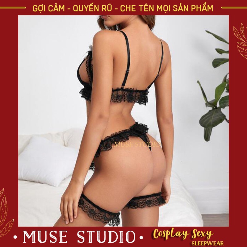 Đồ lót sexy 💘𝑯𝑶𝑻 𝑻𝑹𝑬𝑵𝑫💘 Bộ Đồ Lót Ren Kèm Ren Đùi Gợi Cảm | BigBuy360 - bigbuy360.vn