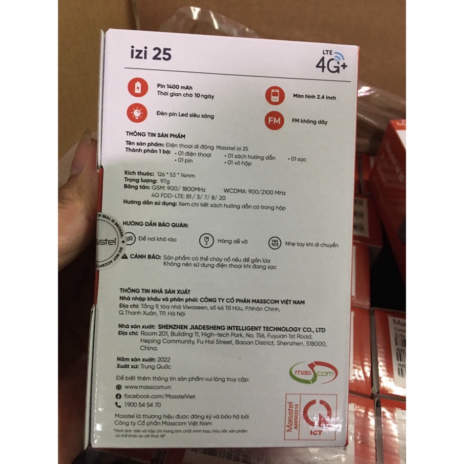 Điện thoại Masstel Izi 25 4G Pin siêu khỏe, gọi HD call - bảo hành chính hãng 12 tháng MSP 021
