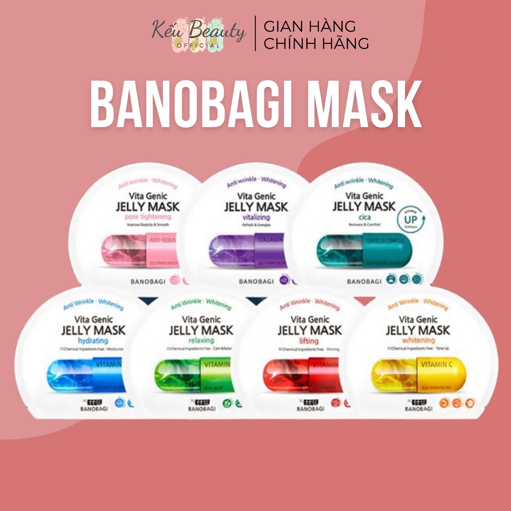 Combo 10 mặt nạ bổ sung Vitamin BANOBAGI Vita Genic Jelly Mask (30ml x 10)