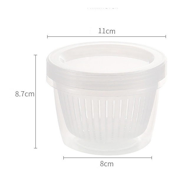 Hộp Nhựa Tròn 2 Tầng Đựng Thực Phẩm / Thực Phẩm Tươi Ngon