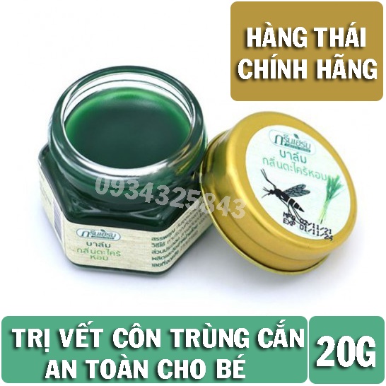 Dầu cù là xoa vết côn trùng cắn cho bé tinh dầu sả Green Herd 20gr