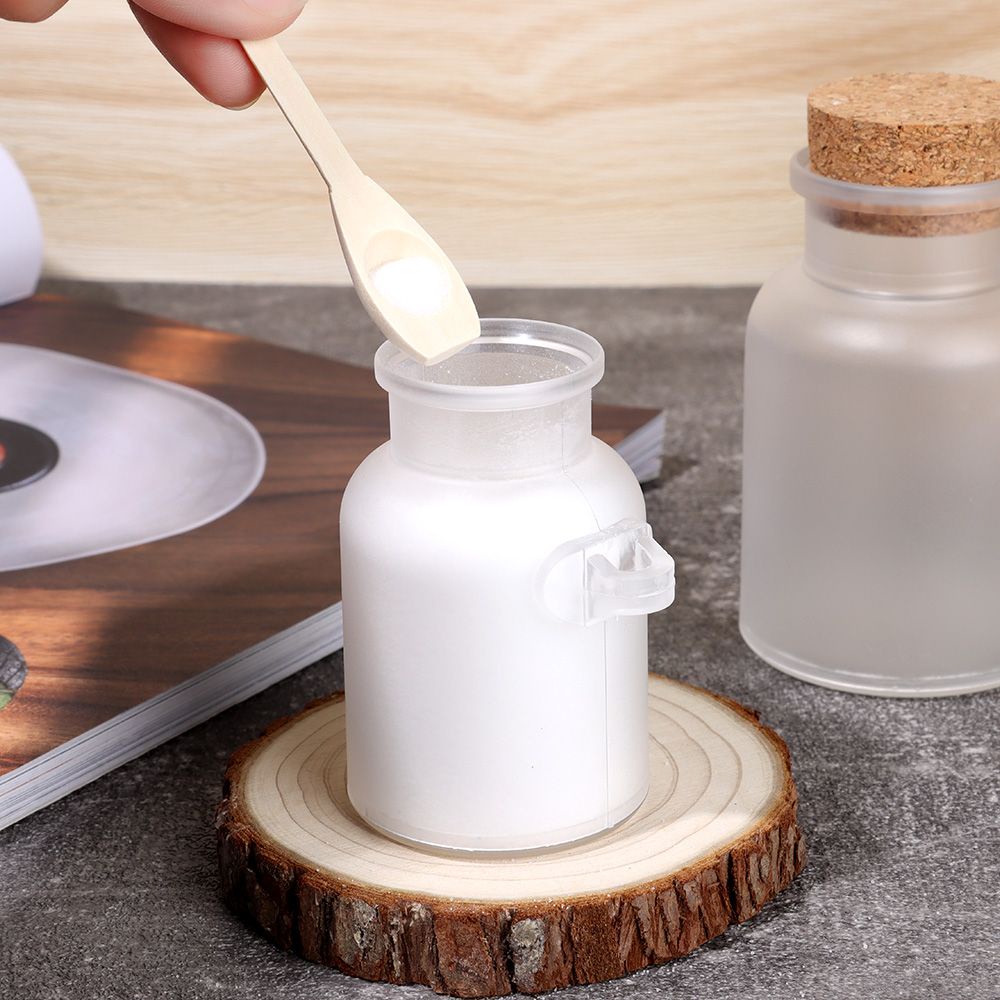 Chai đựng muối tắm 100-500g kèm muỗng gỗ đa năng