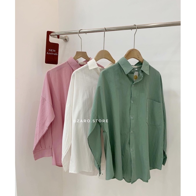 Áo sơ mi oversize [Hình thật ]