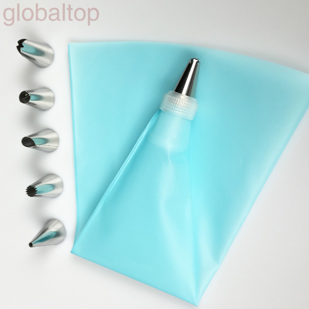 Set 16 Dụng Cụ Bắt Kem Trang Trí Bánh Kèm 14 Đầu Phun Bằng Thép Không Gỉ
