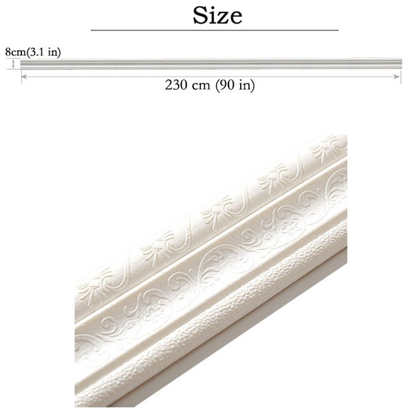 Miếng dán viền tường họa tiết 3D chống thấm nước 2.3m