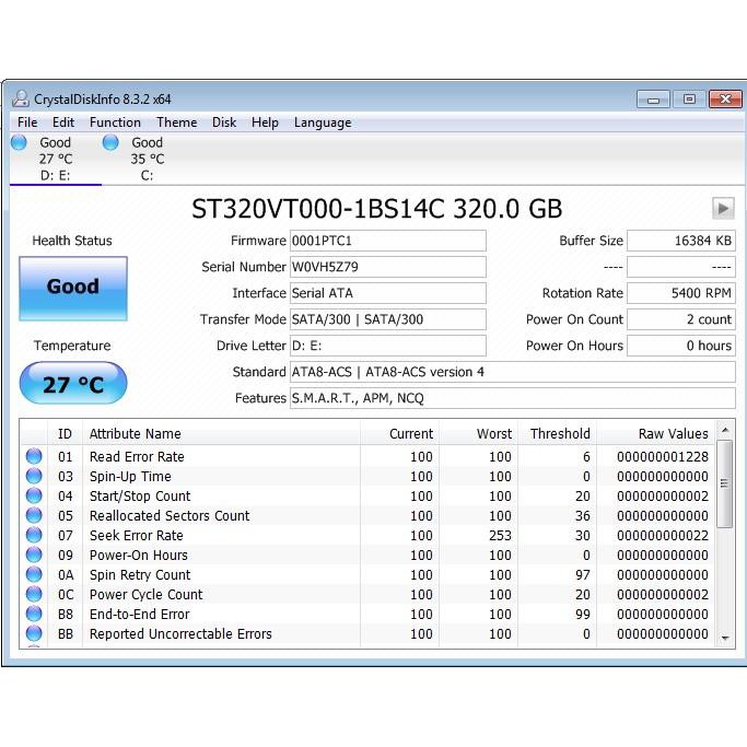 Ổ cứng HDD Laptop Seagate 320Gb/ 5400rpm | WebRaoVat - webraovat.net.vn