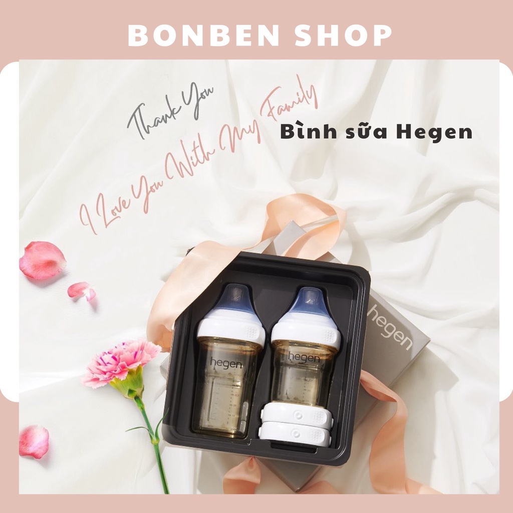 Bộ quà tặng Hegen Basic Stater Kit (gồm 1 bình 150ml, 1 bình 240ml, 2 nắp đậy trữ sữa)