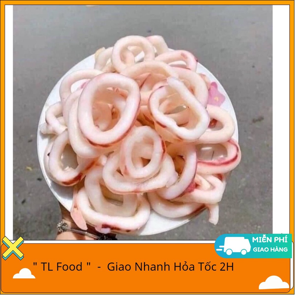 Mực vòng cắt khoanh 1kg trắng ngon loại 1 ( đủ kg )