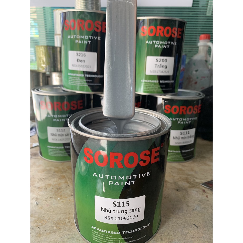 Sơn màu bạc trung sáng S115 1K SOROSE 1 Lít ( Sơn ô tô và xe máy)