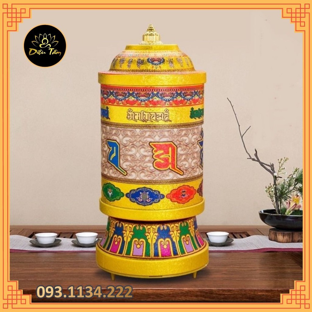 Kinh luân điện -Bánh xe cầu nguyện cắm điện, có kinh bên trong.