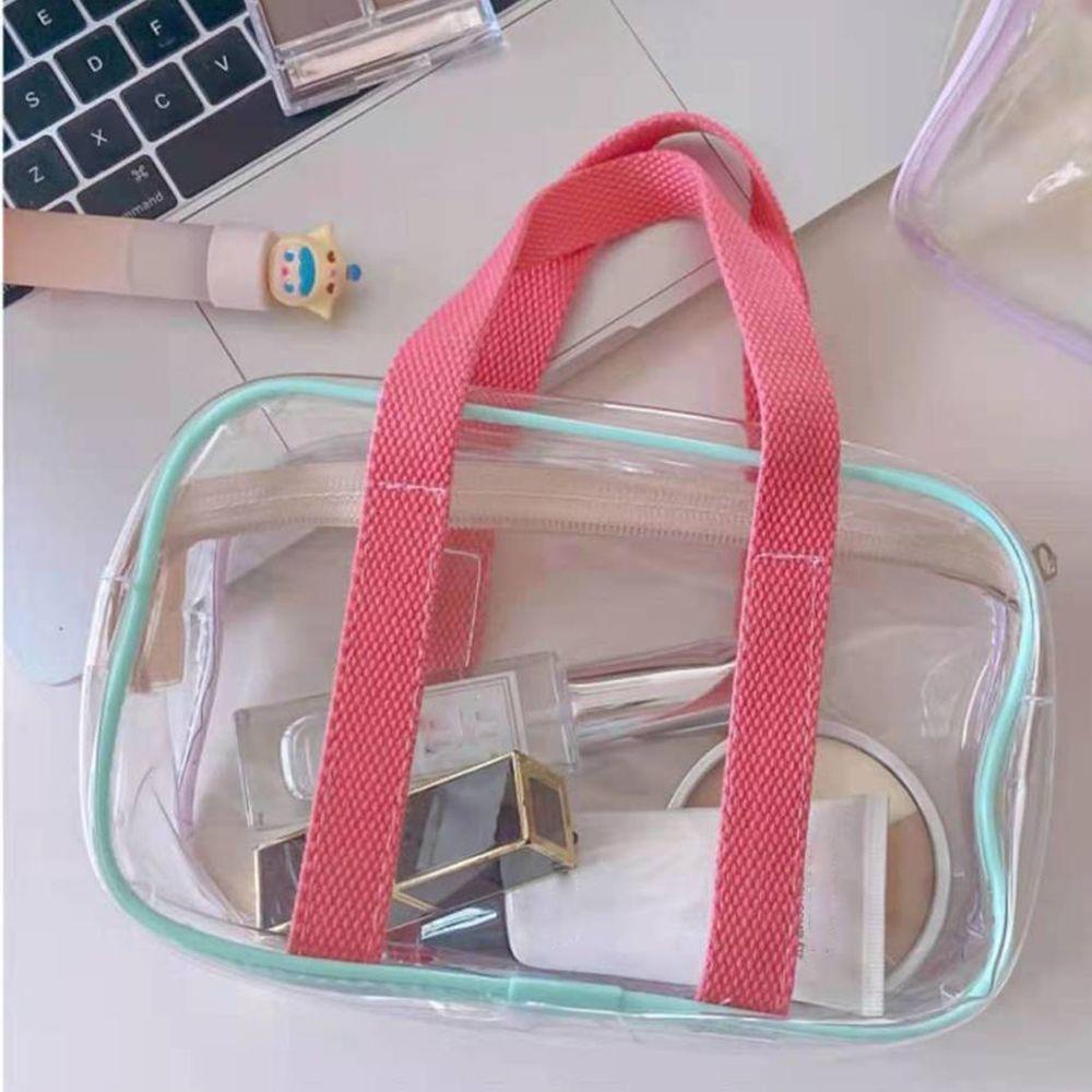 Túi Đựng Mỹ Phẩm Bằng PVC Màu Sắc Xinh Xắn Chống Thấm Nước Có Khóa Kéo Tiện Dụng