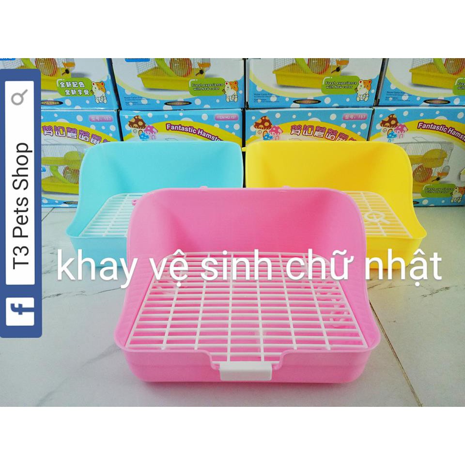 khay vệ sinh chữ nhật dành cho thỏ bọ